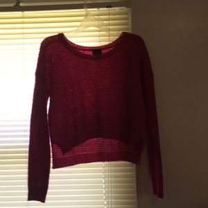 Pink knitted sweater